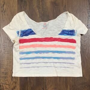 American Eagle Striped Crop Top